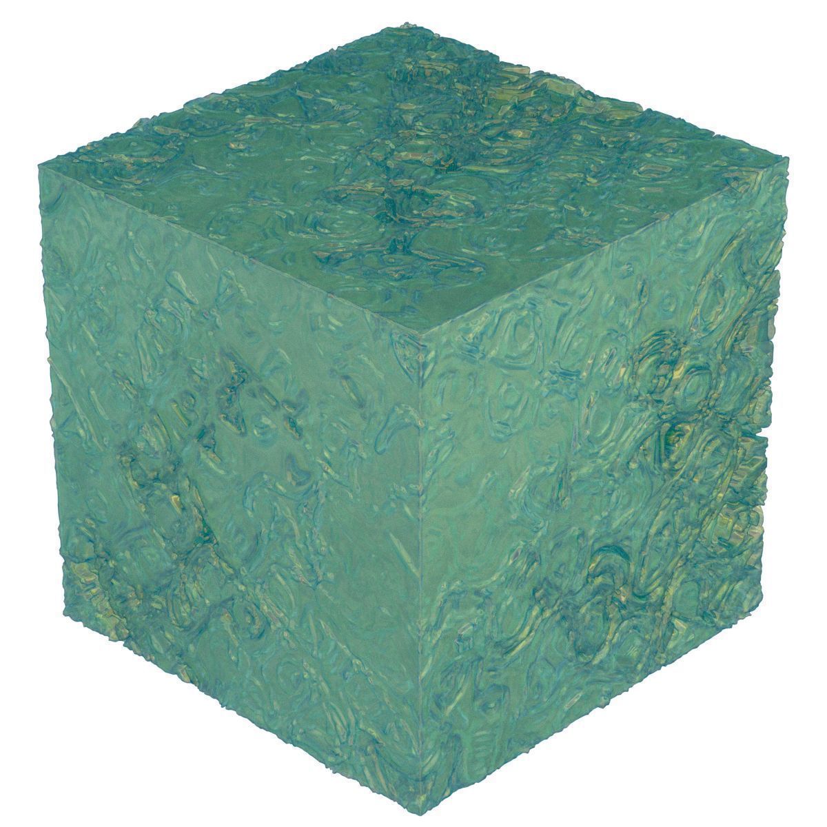 Cells cube with paint 3D model_2