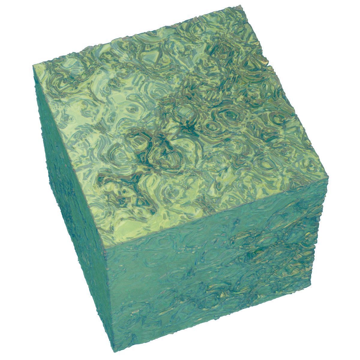 Cells cube with paint 3D model_6