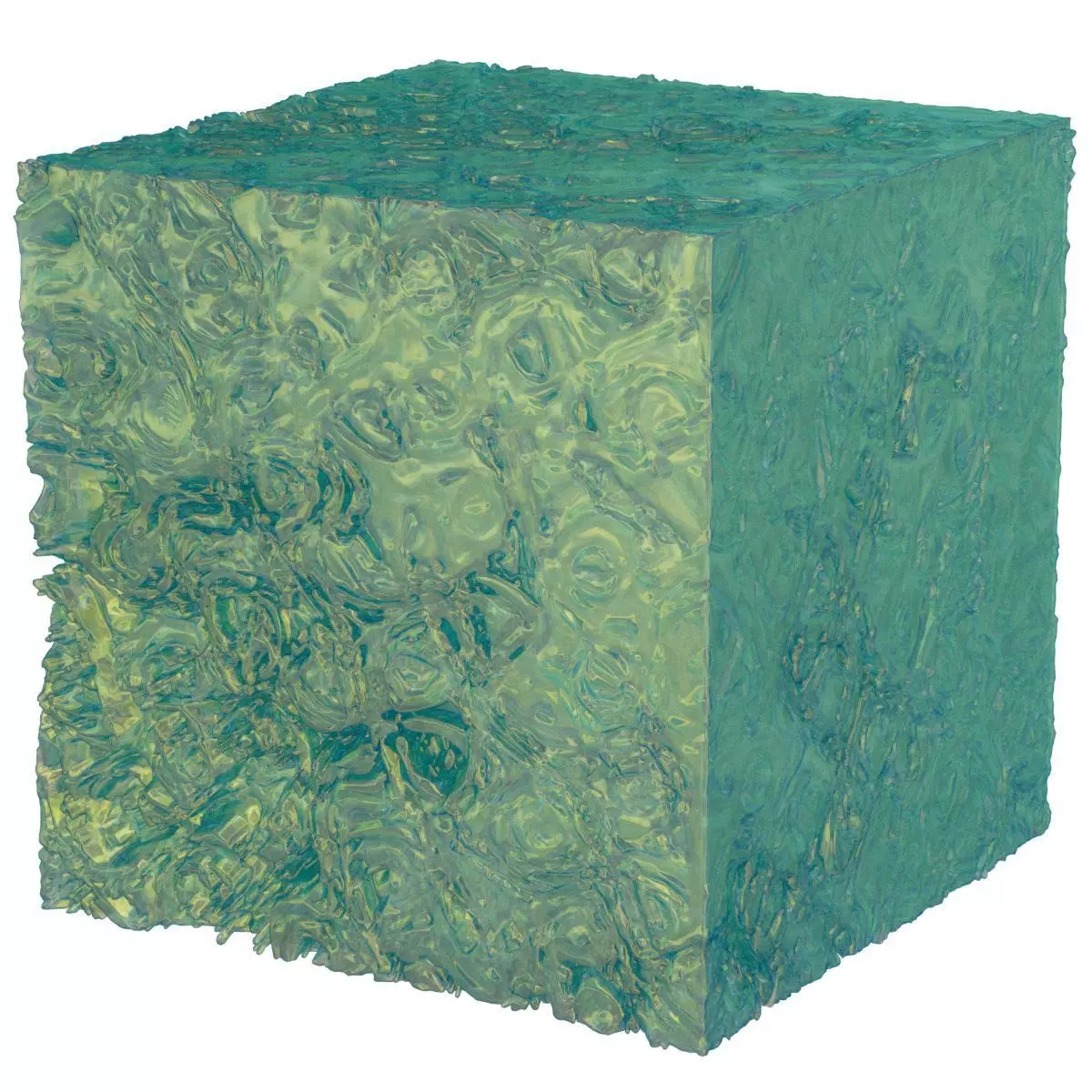 Cells cube with paint 3D model_0