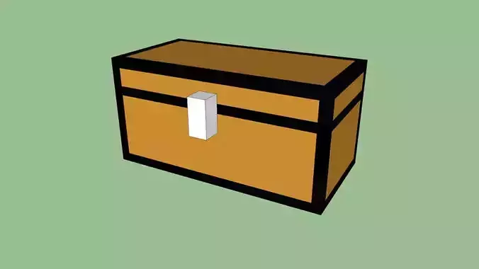 chest wooden box with lock 3D model 3D printable | CGTrader