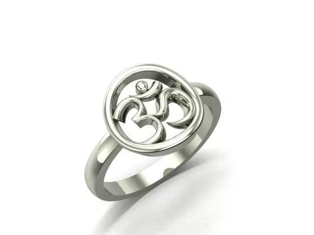 Om ring 3D print model_0