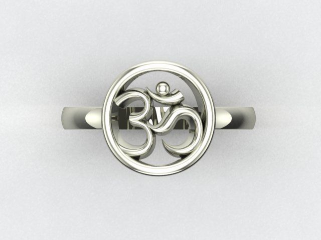 Om ring 3D print model_1