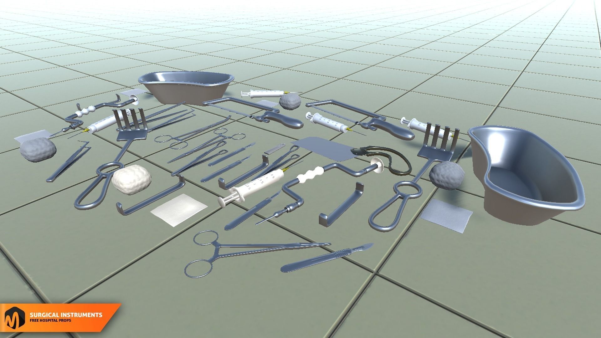 Surgical Instruments -  hospital props 3D model_6