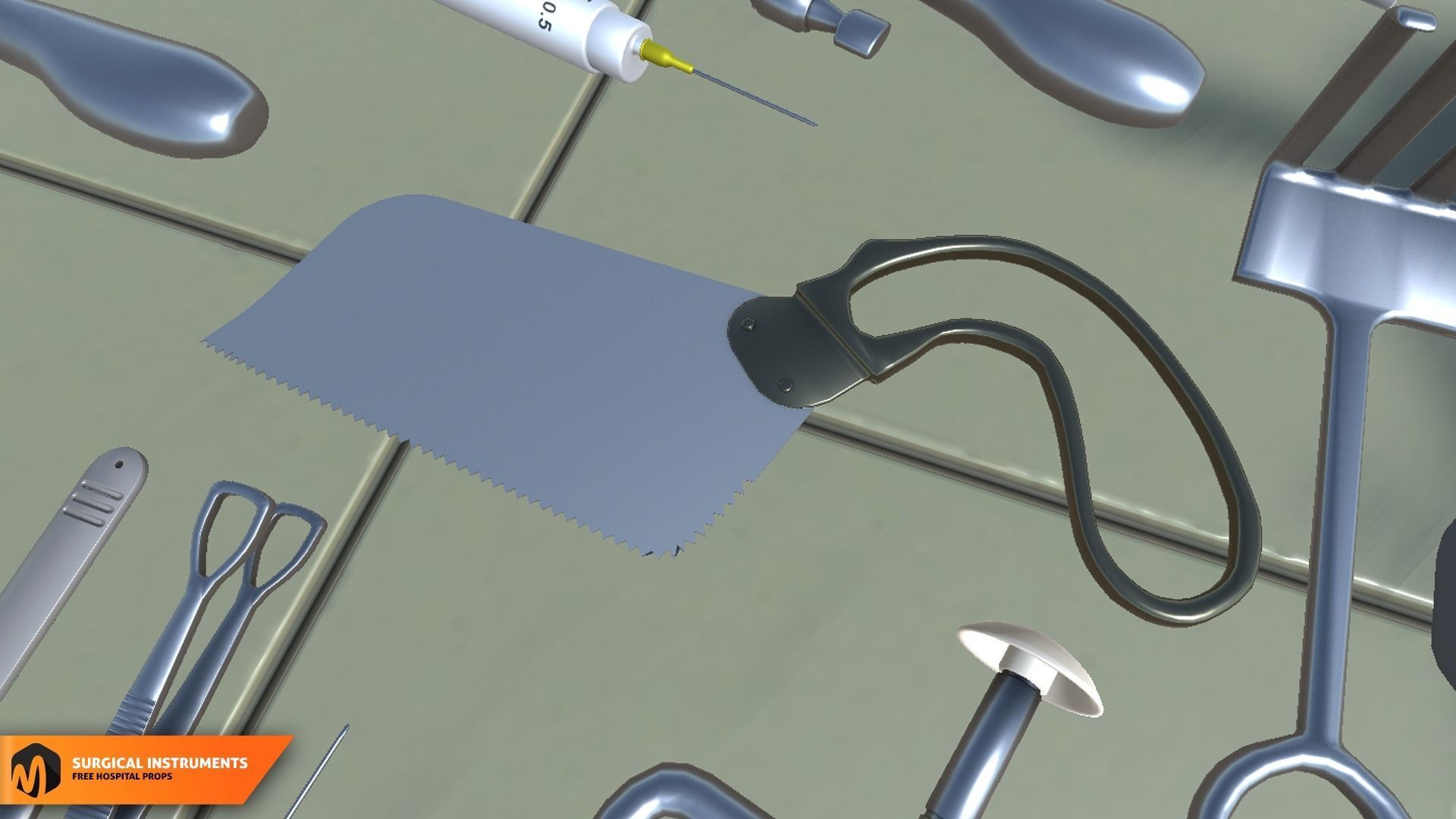 Surgical Instruments -  hospital props 3D model_12