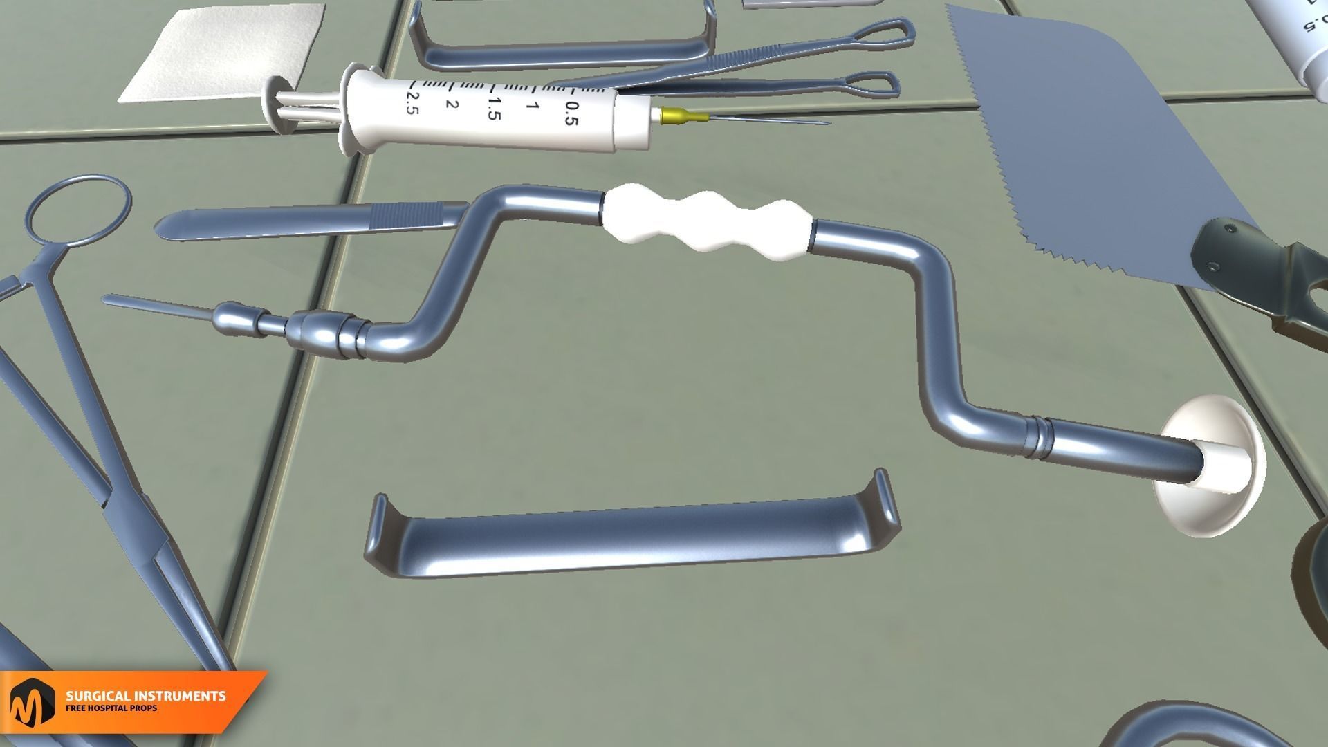 Surgical Instruments -  hospital props 3D model_11