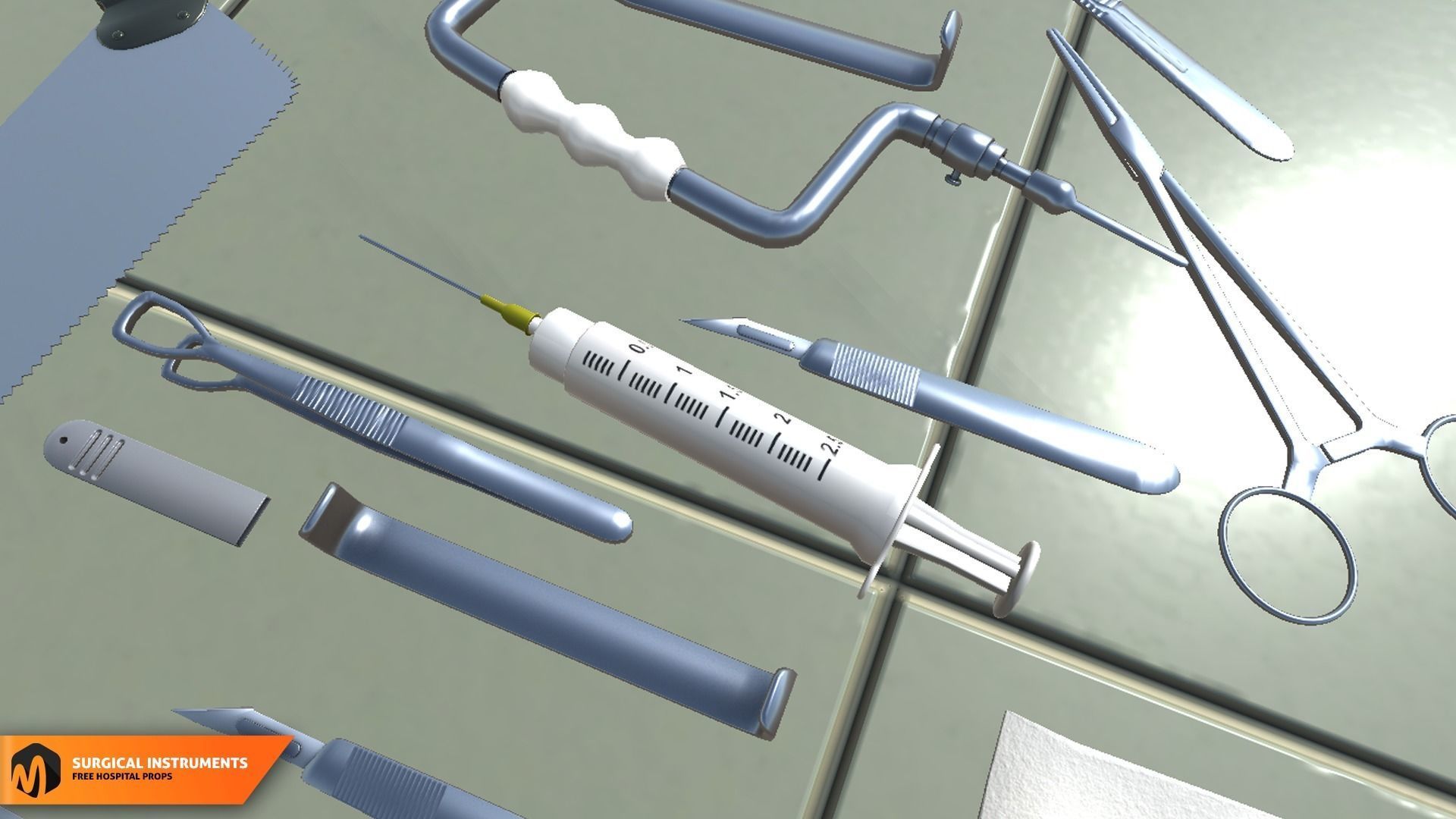 Surgical Instruments -  hospital props 3D model_10