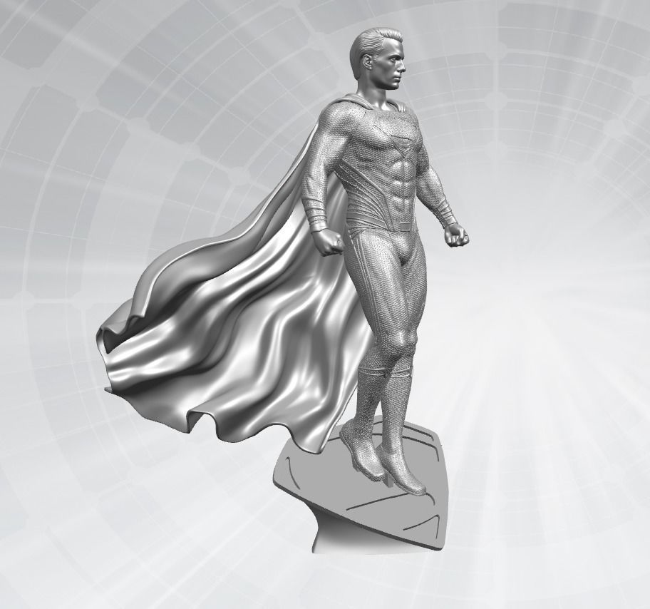 SuperMan Statue 3D model Ready to Print 3D print model_3