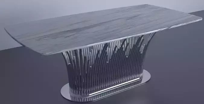 TABLE - mirror glossy stainless 3D model