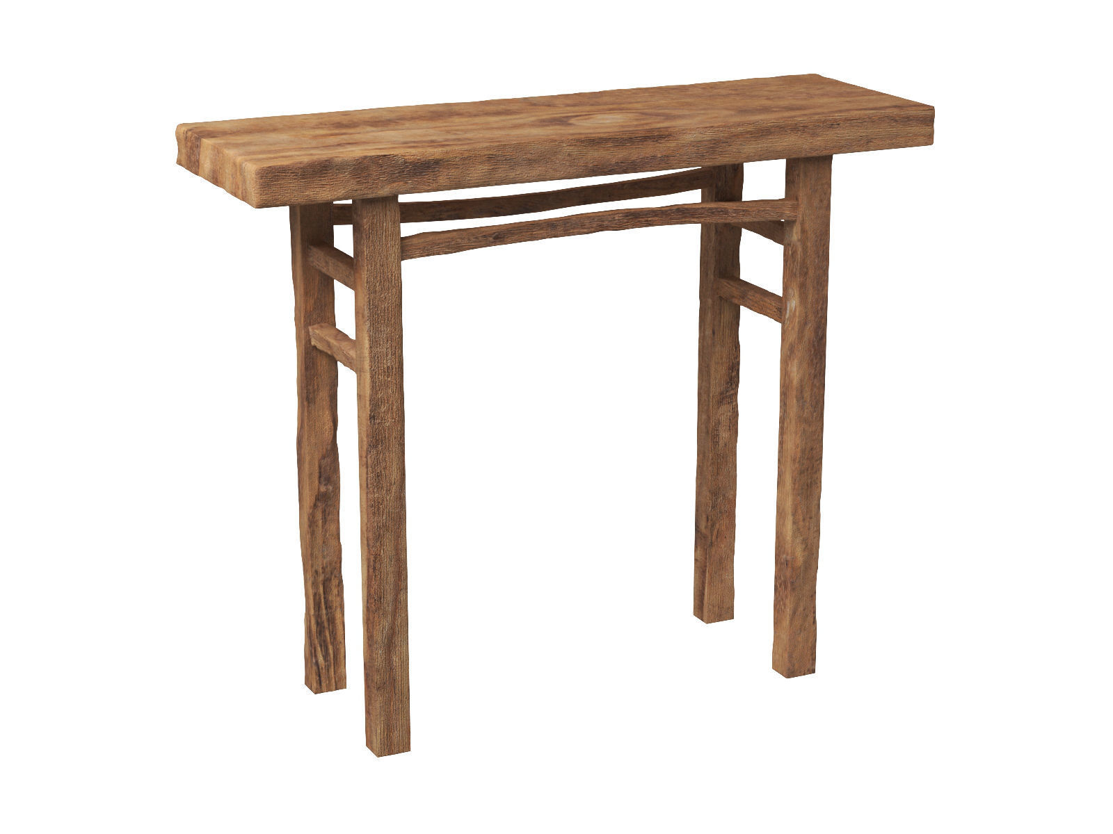 Old Wooden Console Low-poly 3D model_20