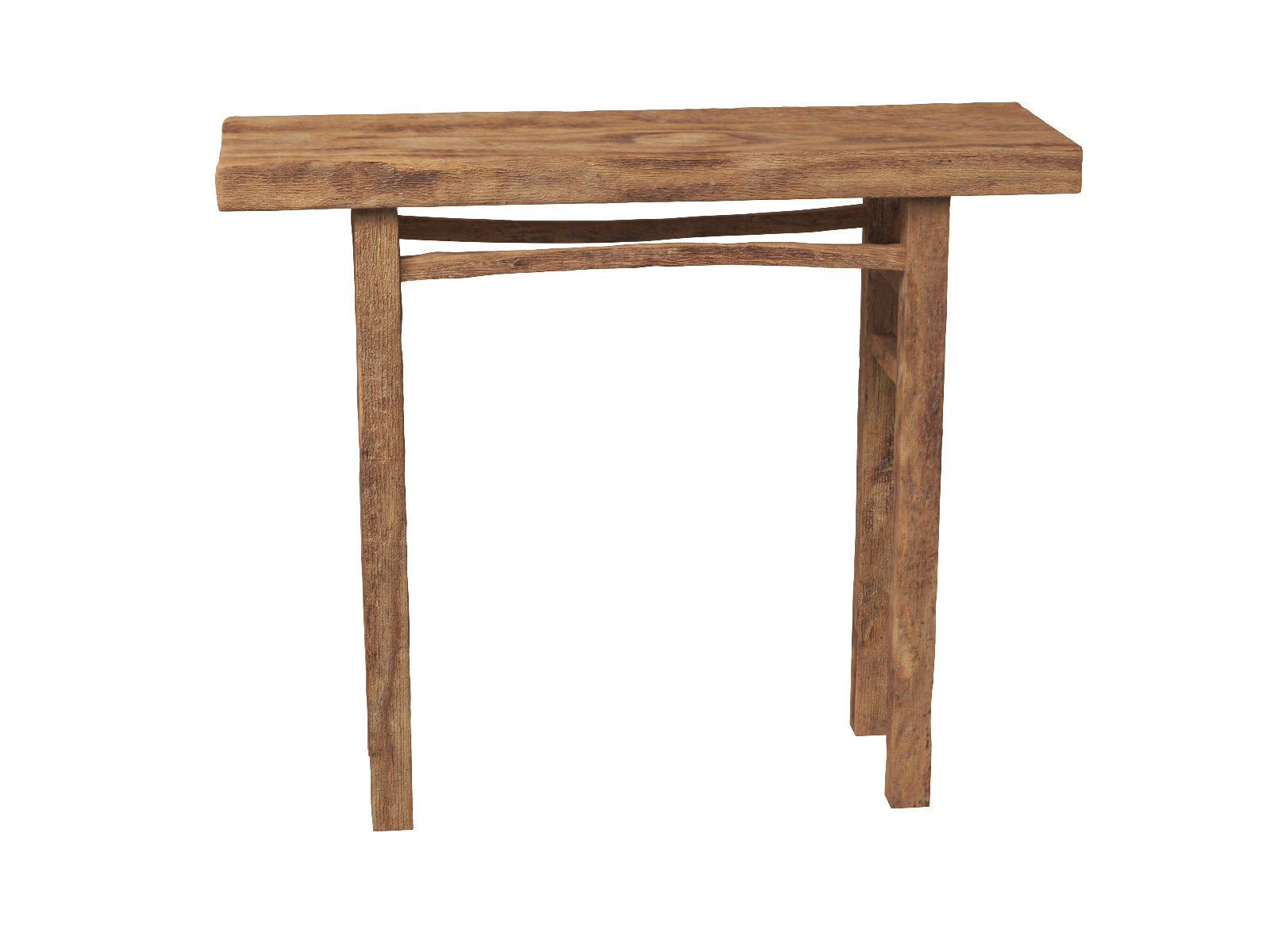 Old Wooden Console Low-poly 3D model_19