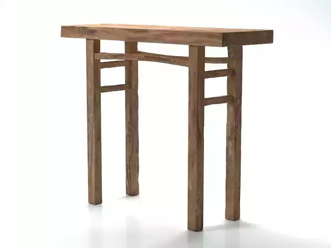 Old Wooden Console Low-poly 3D model