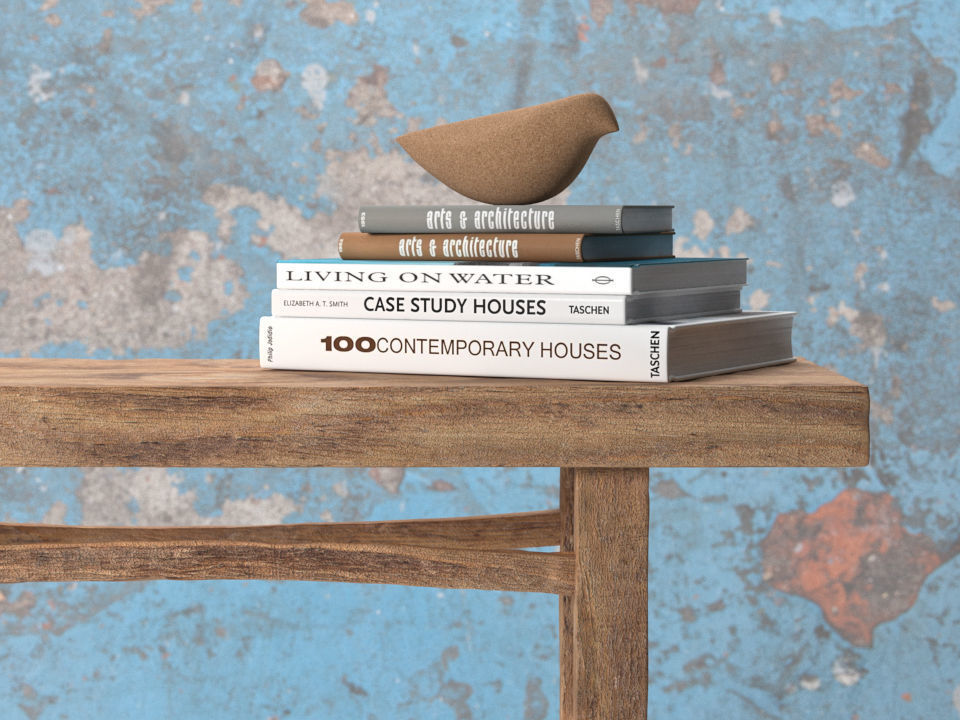 Old Wooden Console Low-poly 3D model_5