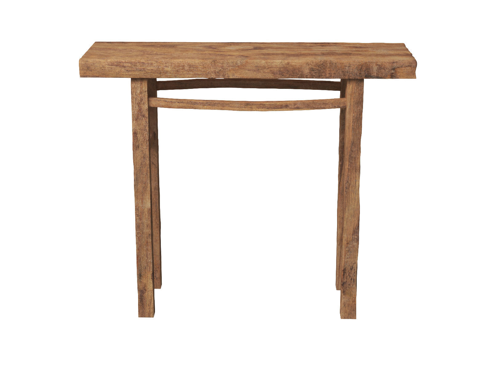 Old Wooden Console Low-poly 3D model_11