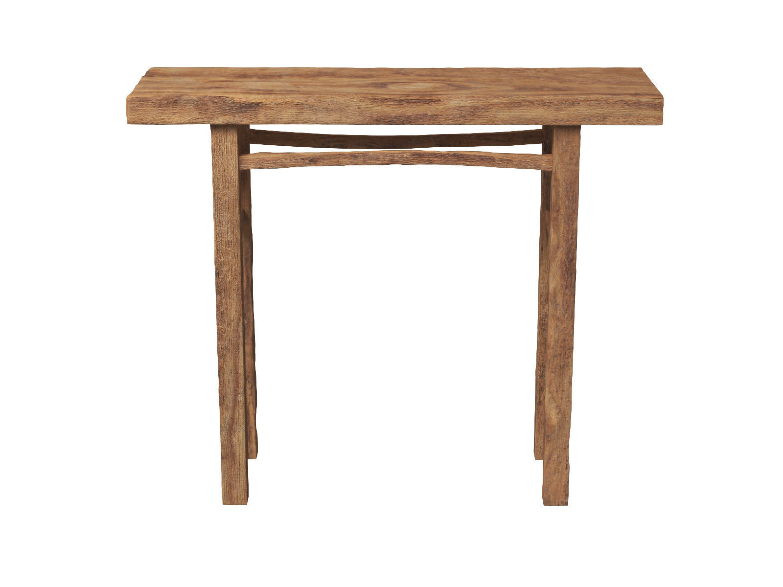 Old Wooden Console Low-poly 3D model_15