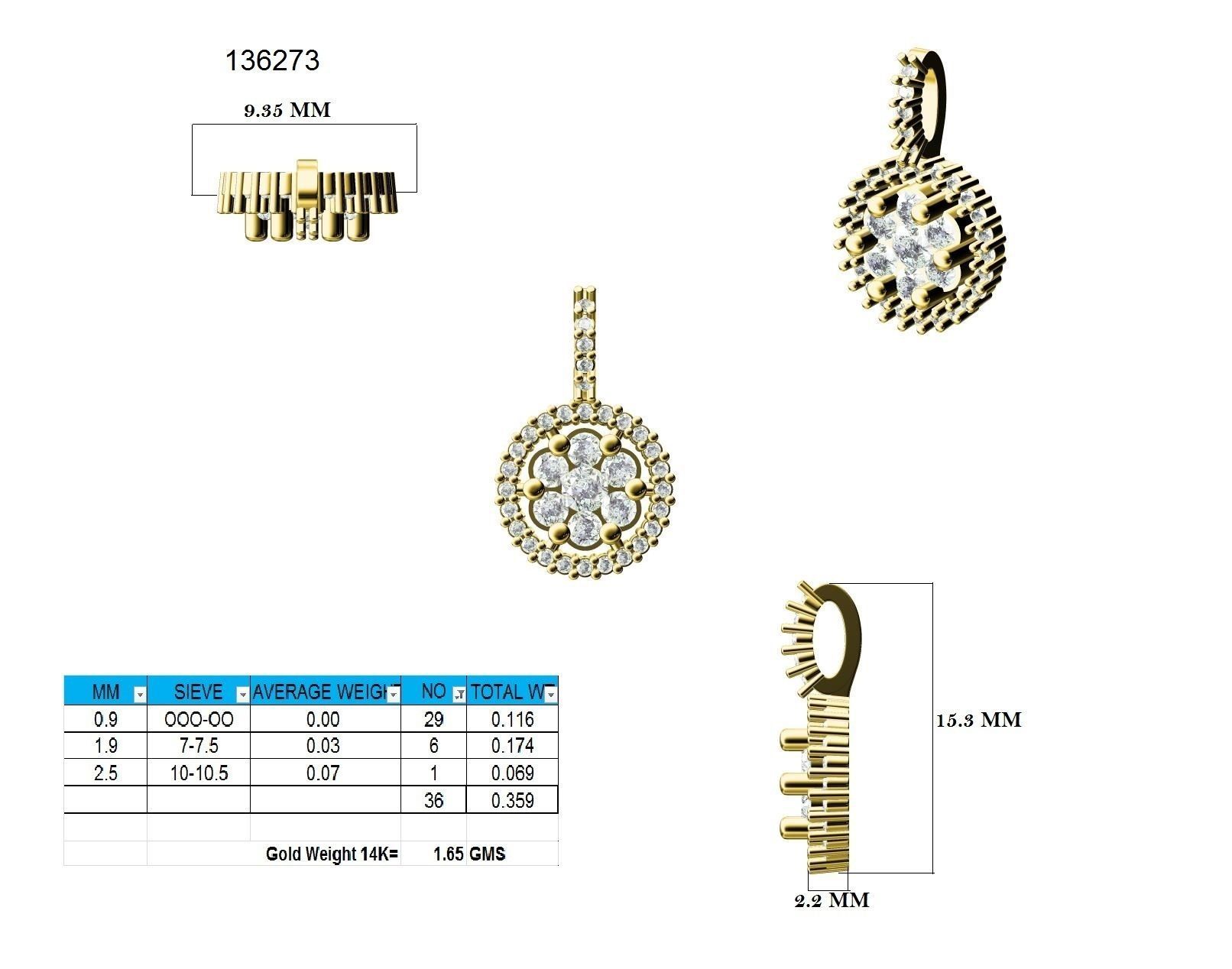 Pendant - 136273 3D print model_9