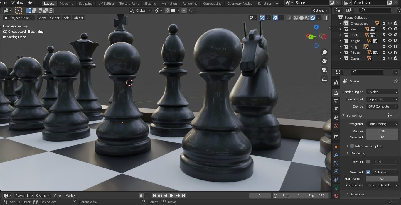 Chess set Free 3D model_2