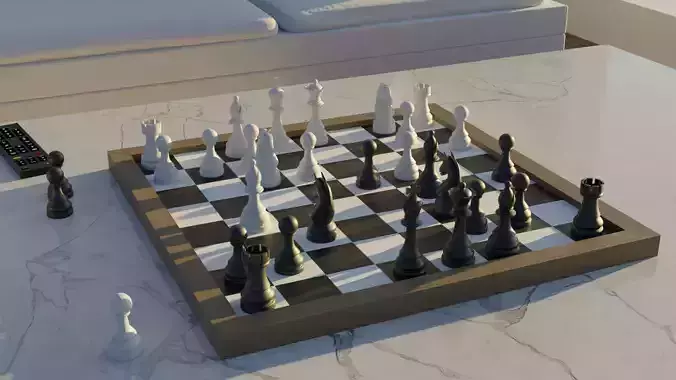 Chess set Free 3D model