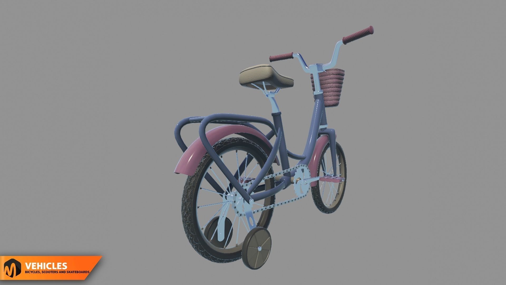 Vehicles - bicycles  scooters and skateboards 3D model_10