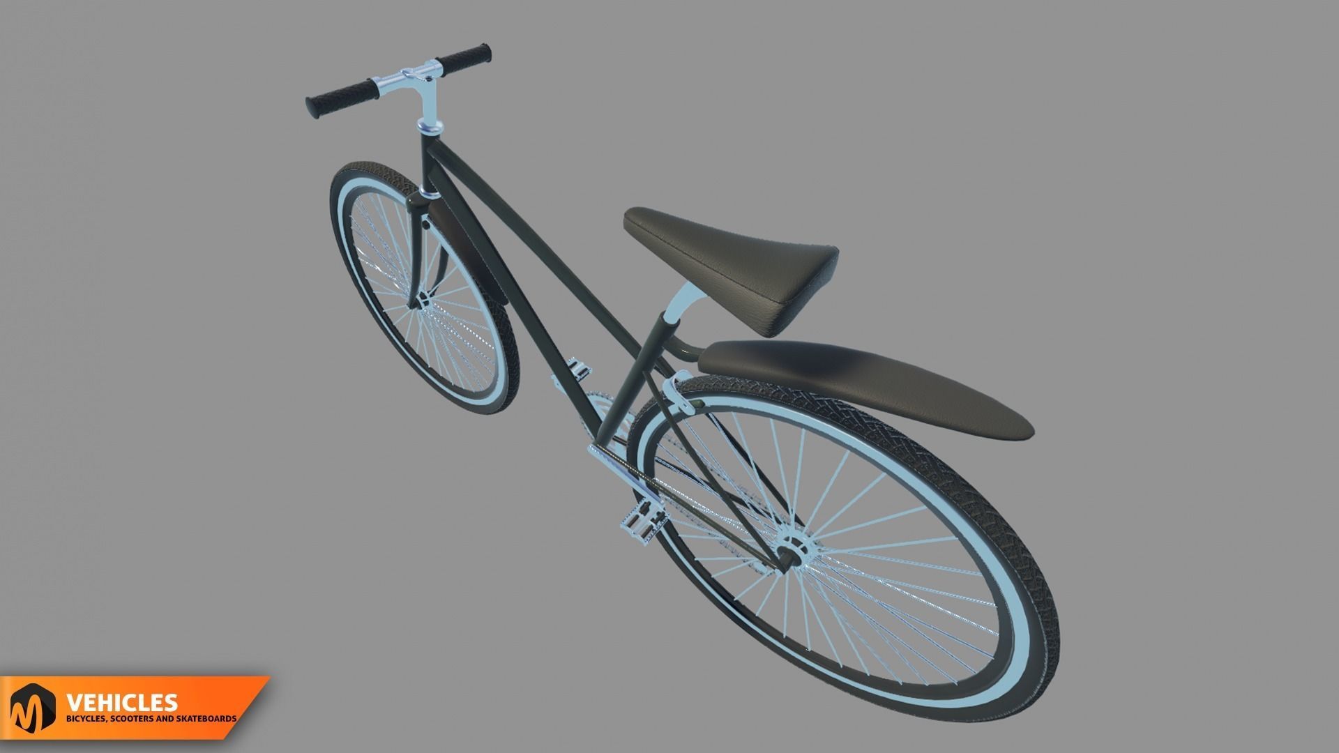 Vehicles - bicycles  scooters and skateboards 3D model_19