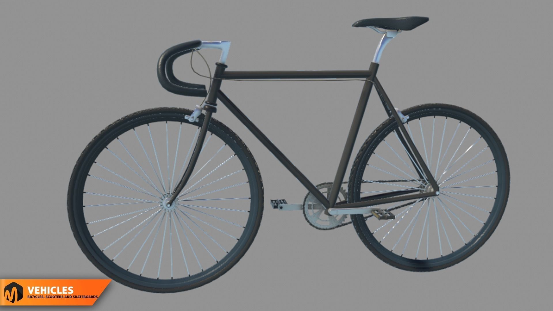 Vehicles - bicycles  scooters and skateboards 3D model_22