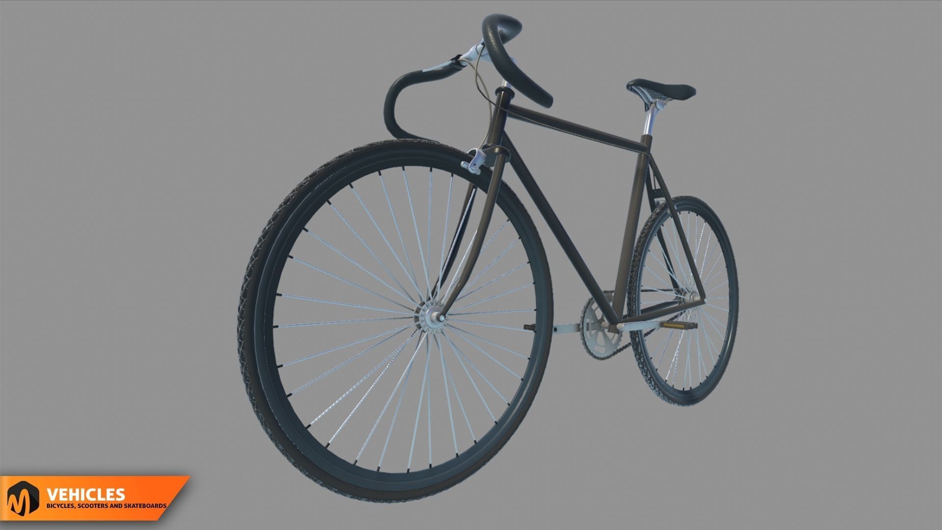 Vehicles - bicycles  scooters and skateboards 3D model_32