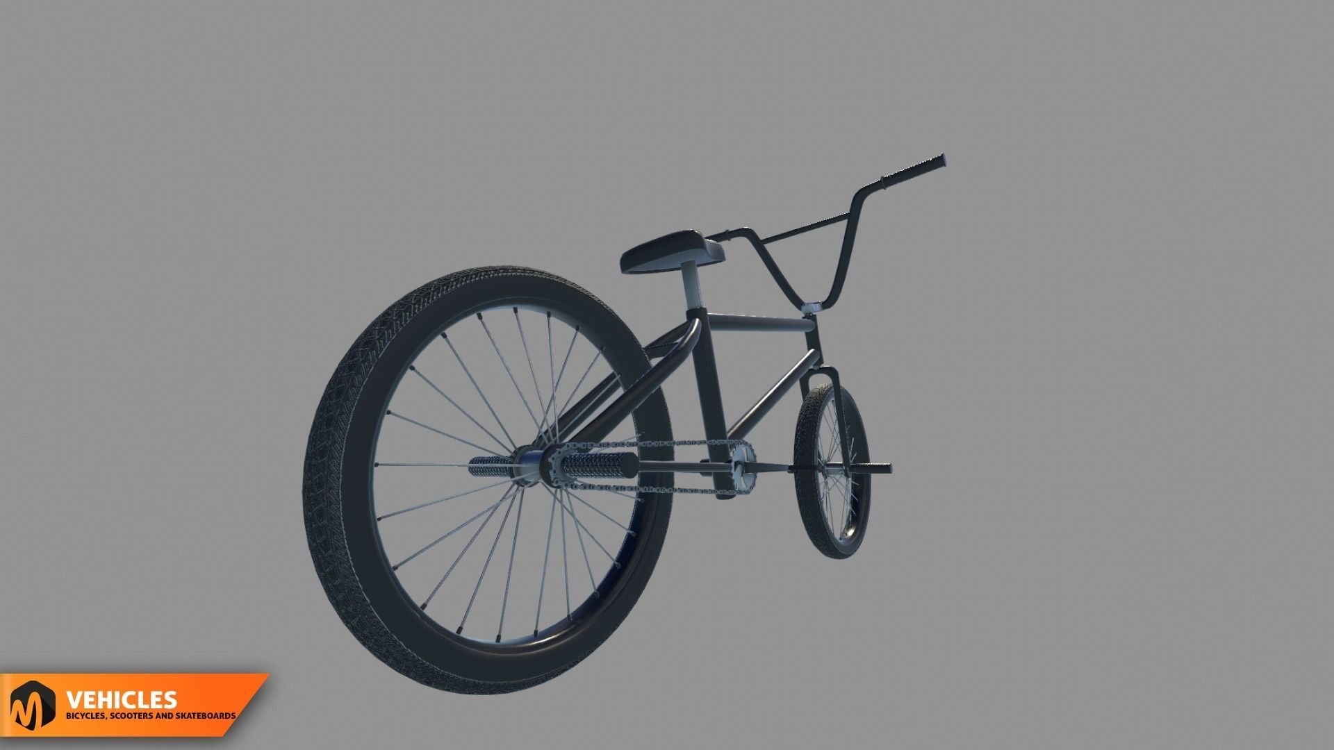 Vehicles - bicycles  scooters and skateboards 3D model_4