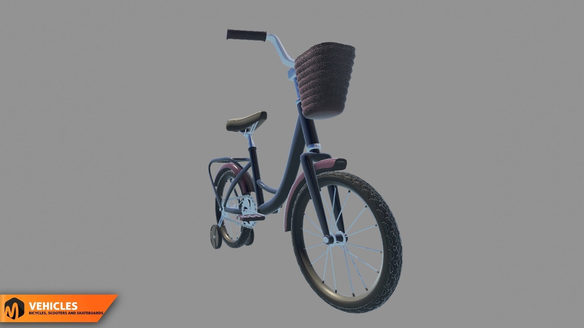 Vehicles - bicycles  scooters and skateboards 3D model_9