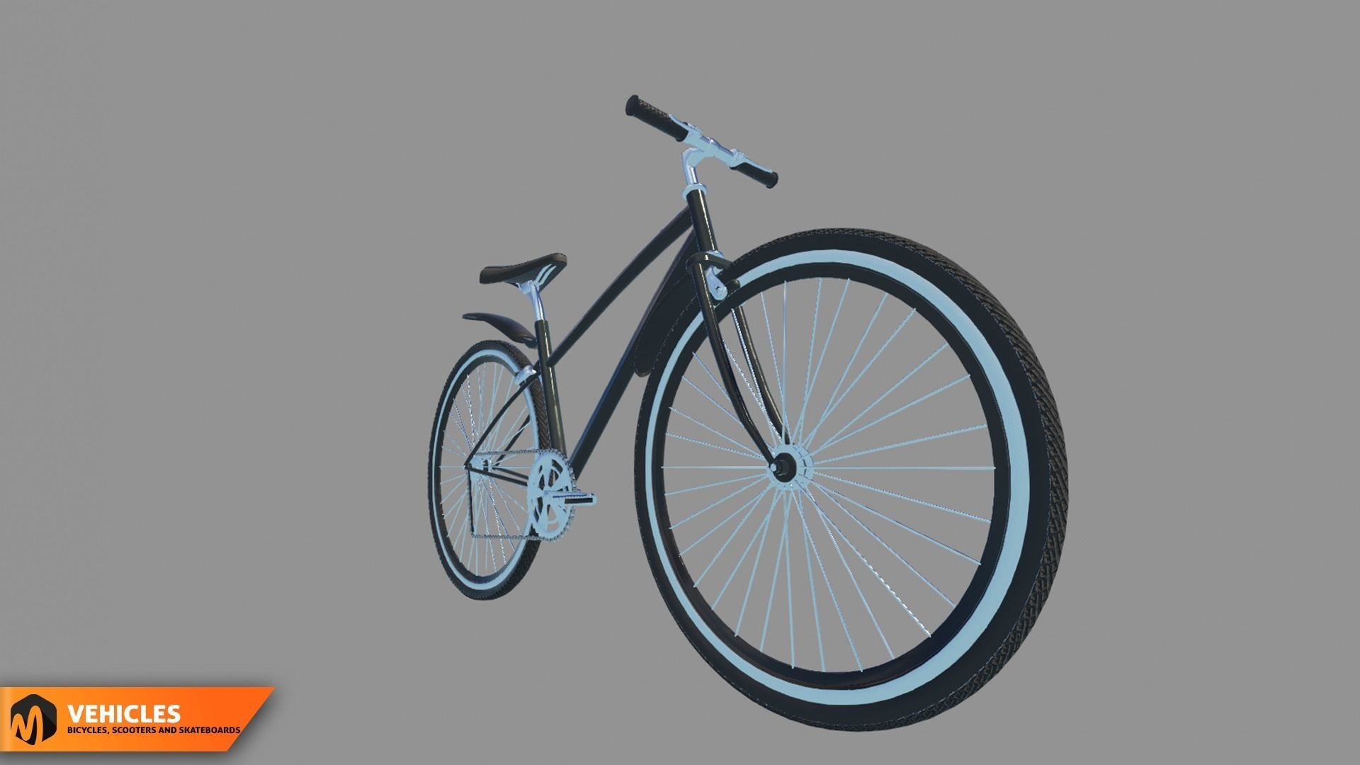 Vehicles - bicycles  scooters and skateboards 3D model_18