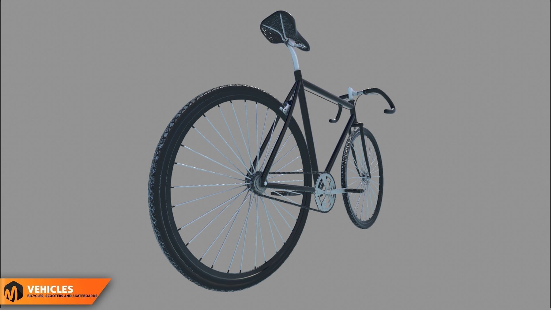 Vehicles - bicycles  scooters and skateboards 3D model_34