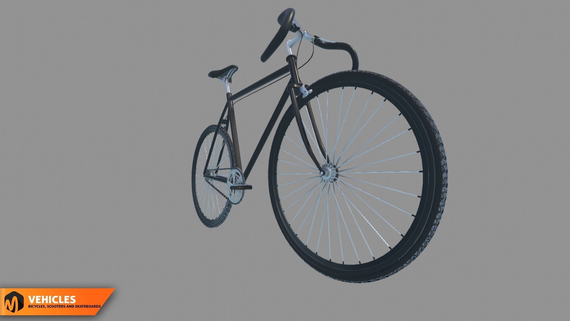 Vehicles - bicycles  scooters and skateboards 3D model_35