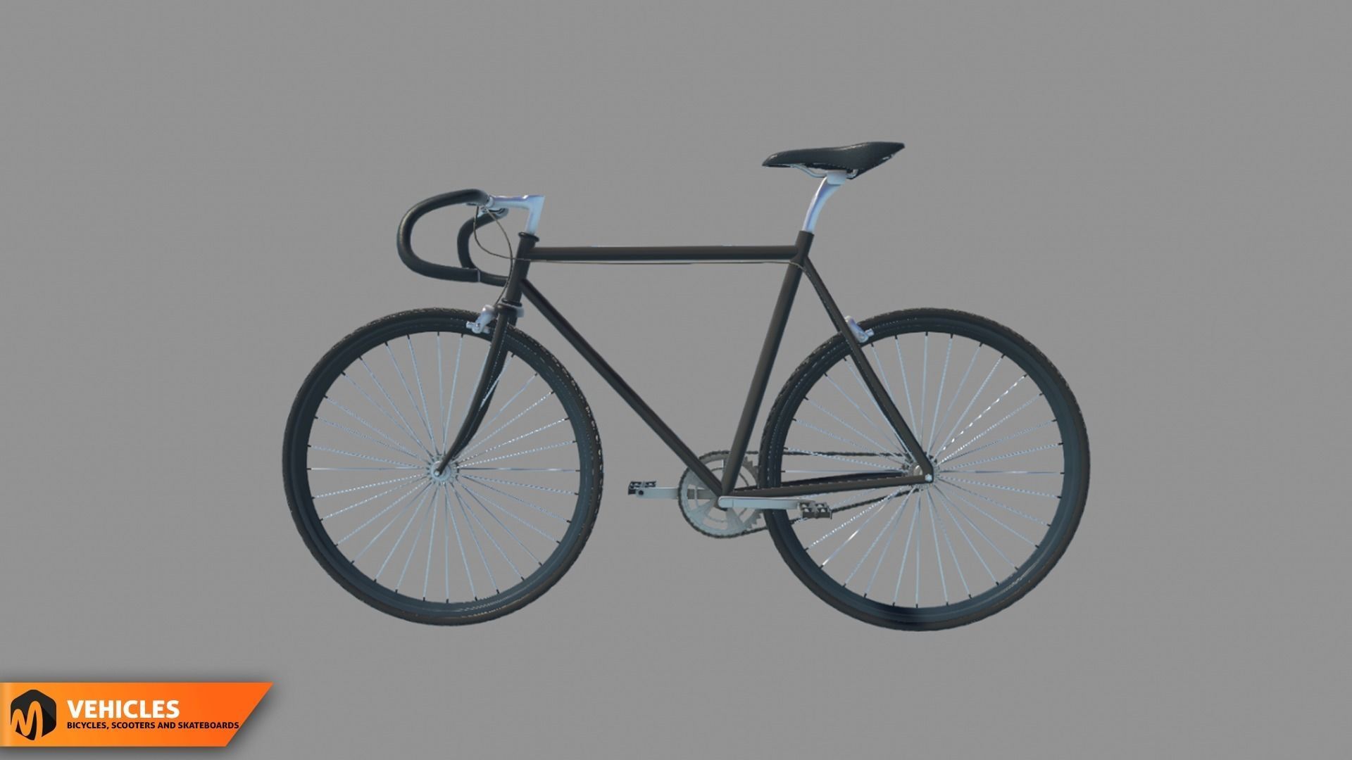 Vehicles - bicycles  scooters and skateboards 3D model_31