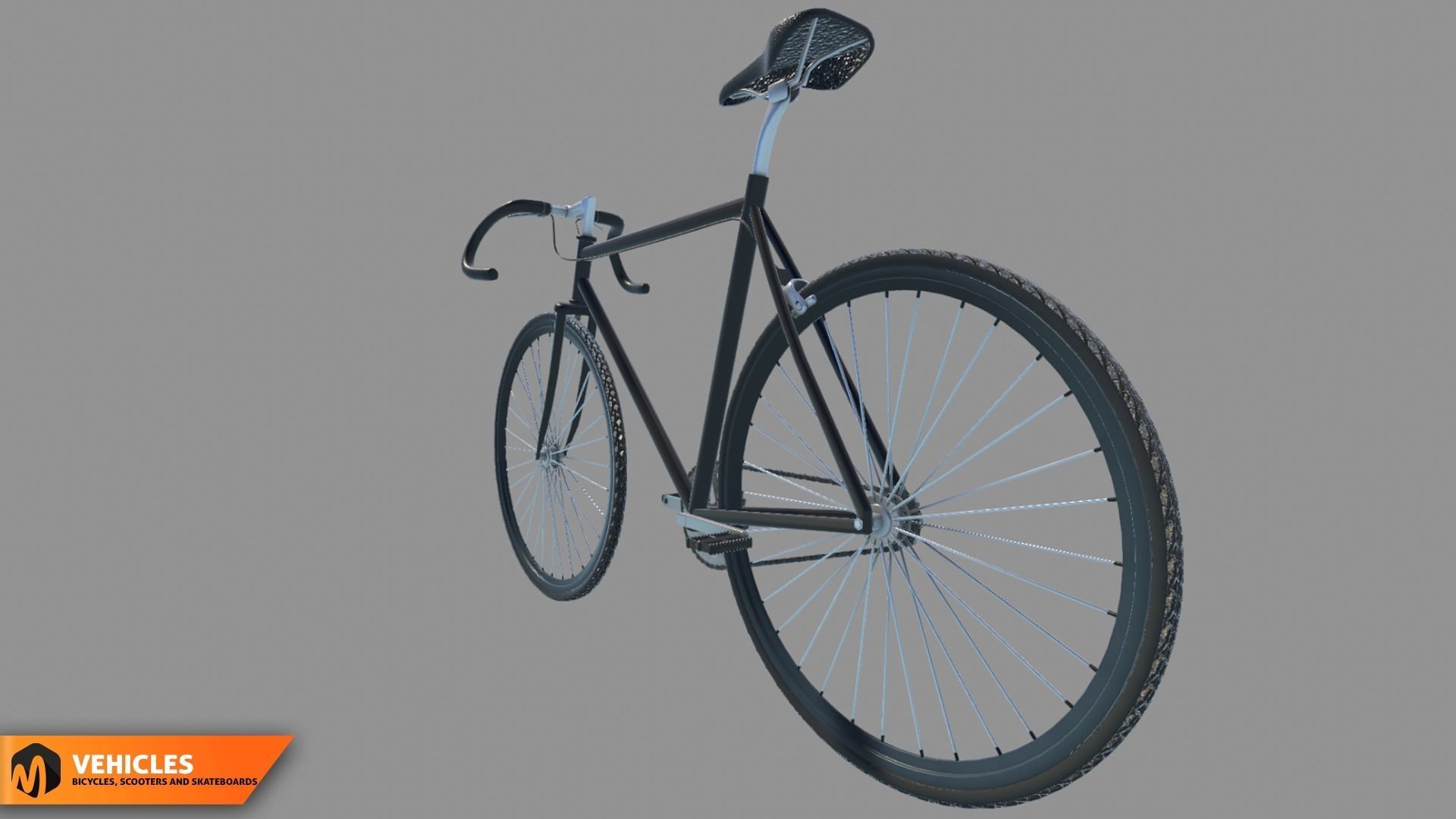 Vehicles - bicycles  scooters and skateboards 3D model_33