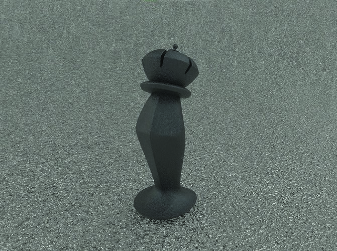 Puffing Chess-King 3D print model