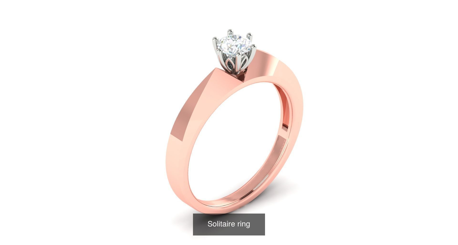 204 Solitaire ring 3D Model Collection_206