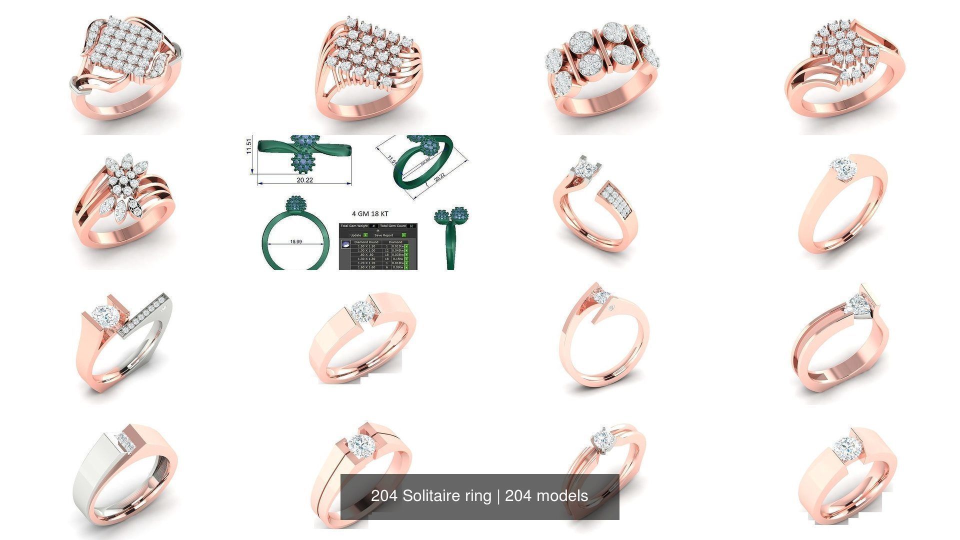 204 Solitaire ring 3D Model Collection_16