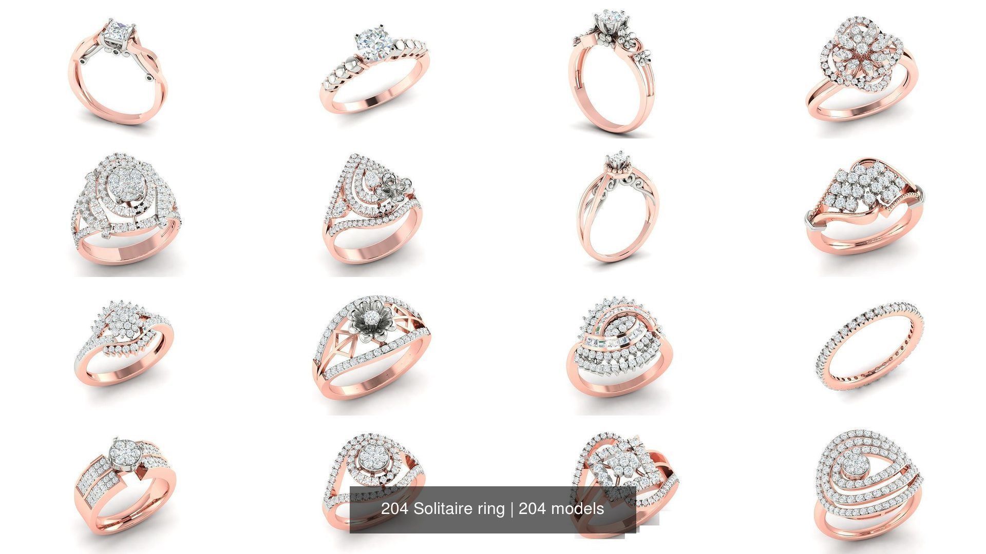 204 Solitaire ring 3D Model Collection_14
