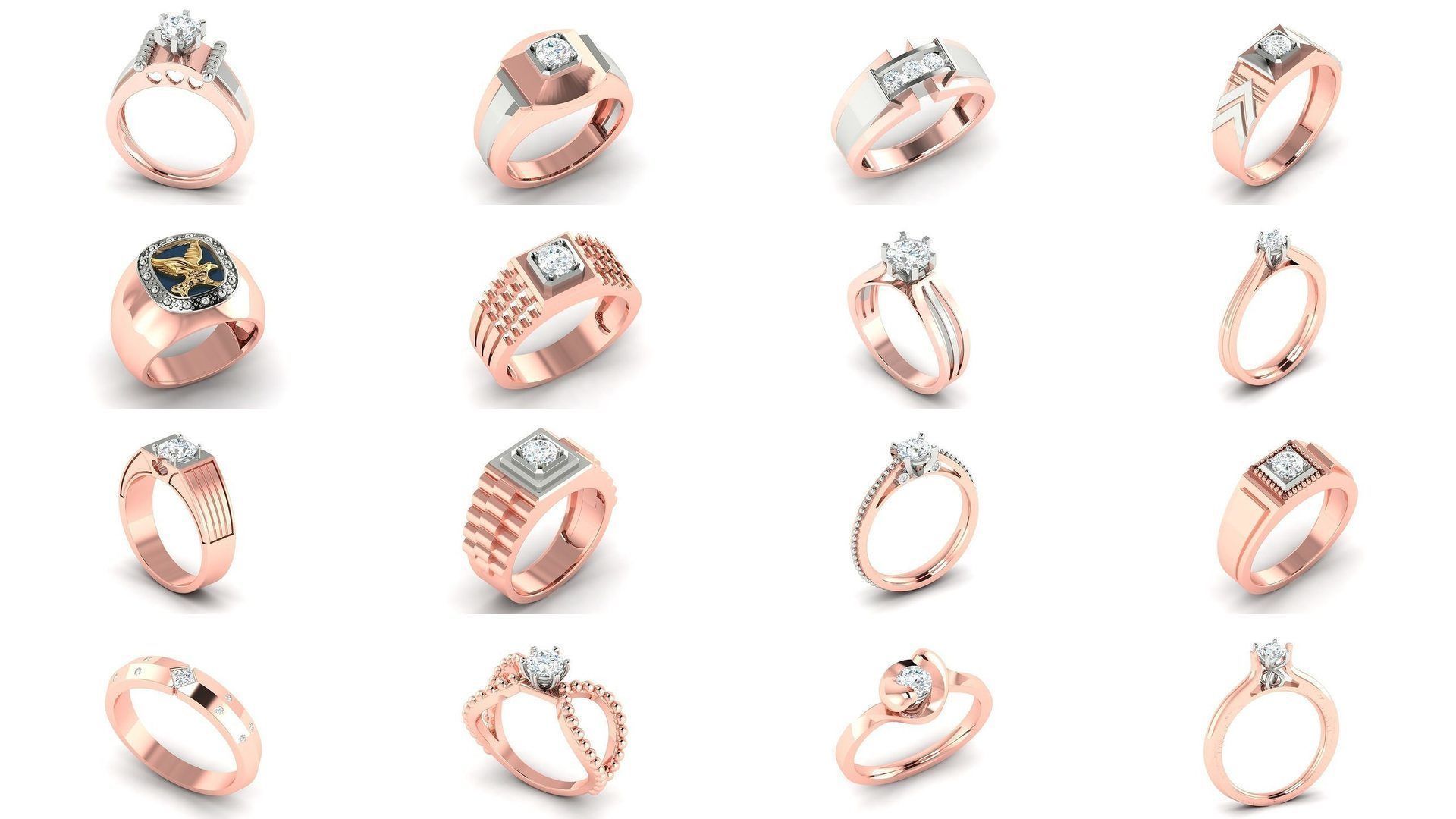 204 Solitaire ring 3D Model Collection_7