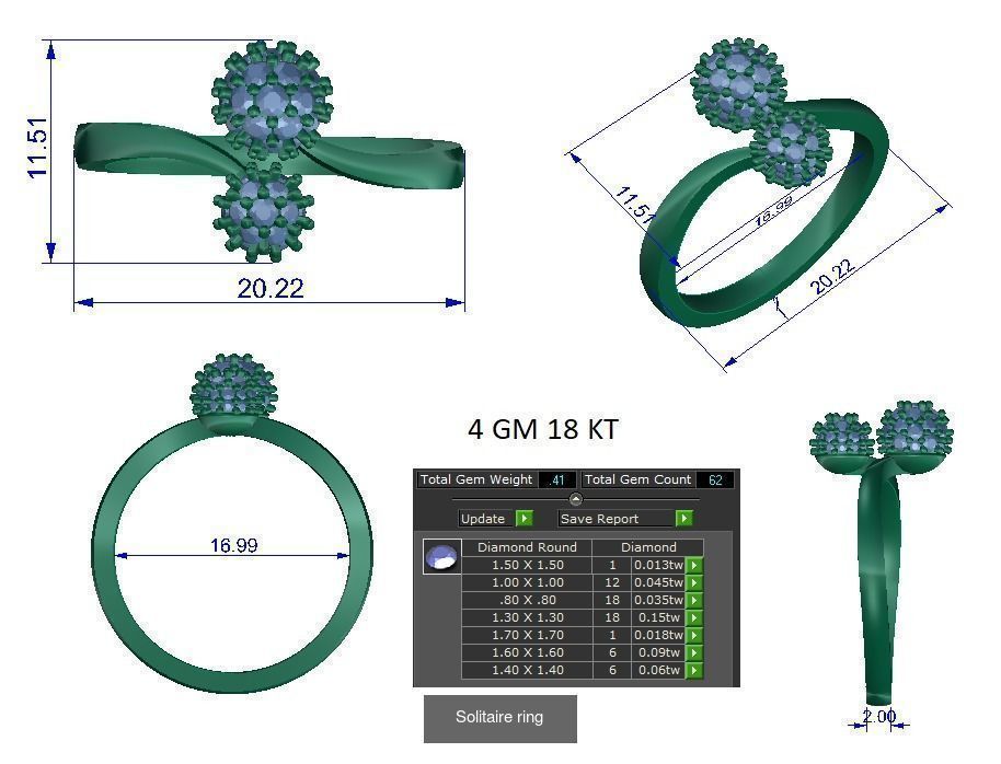 204 Solitaire ring 3D Model Collection_158