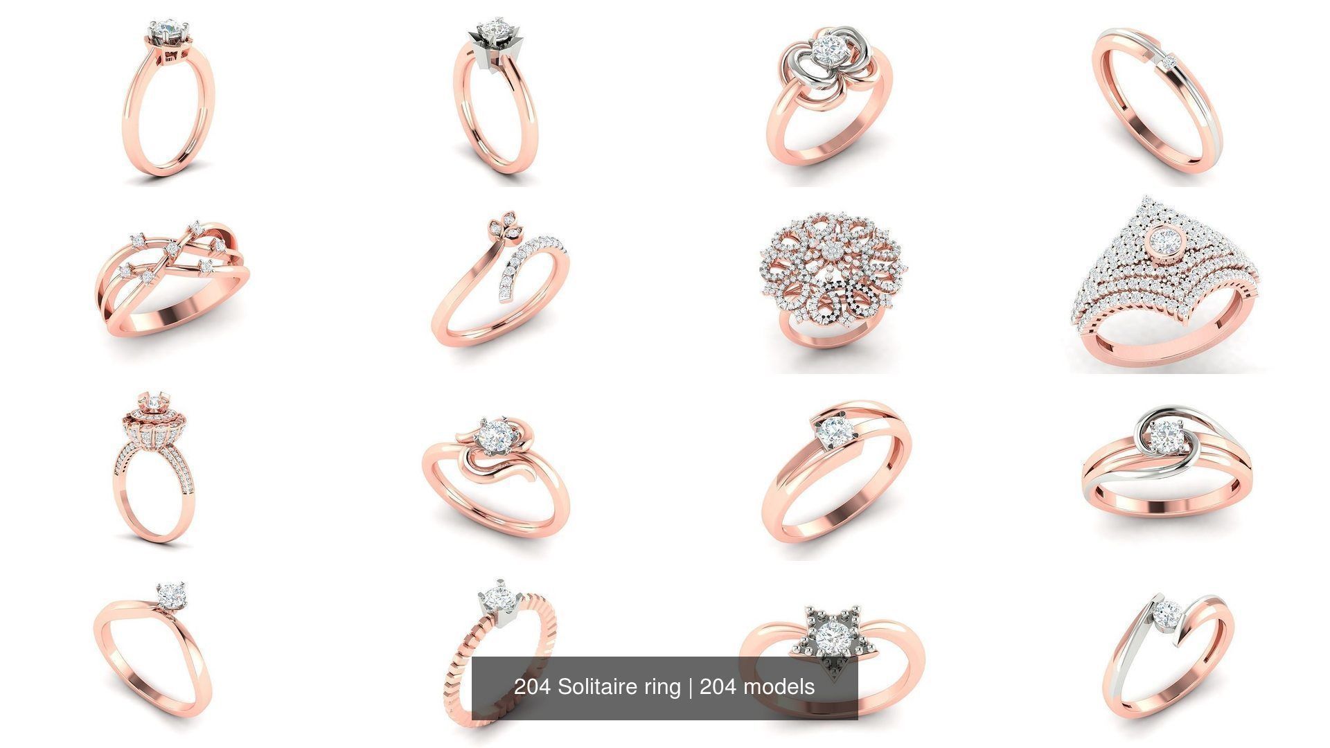 204 Solitaire ring 3D Model Collection_10