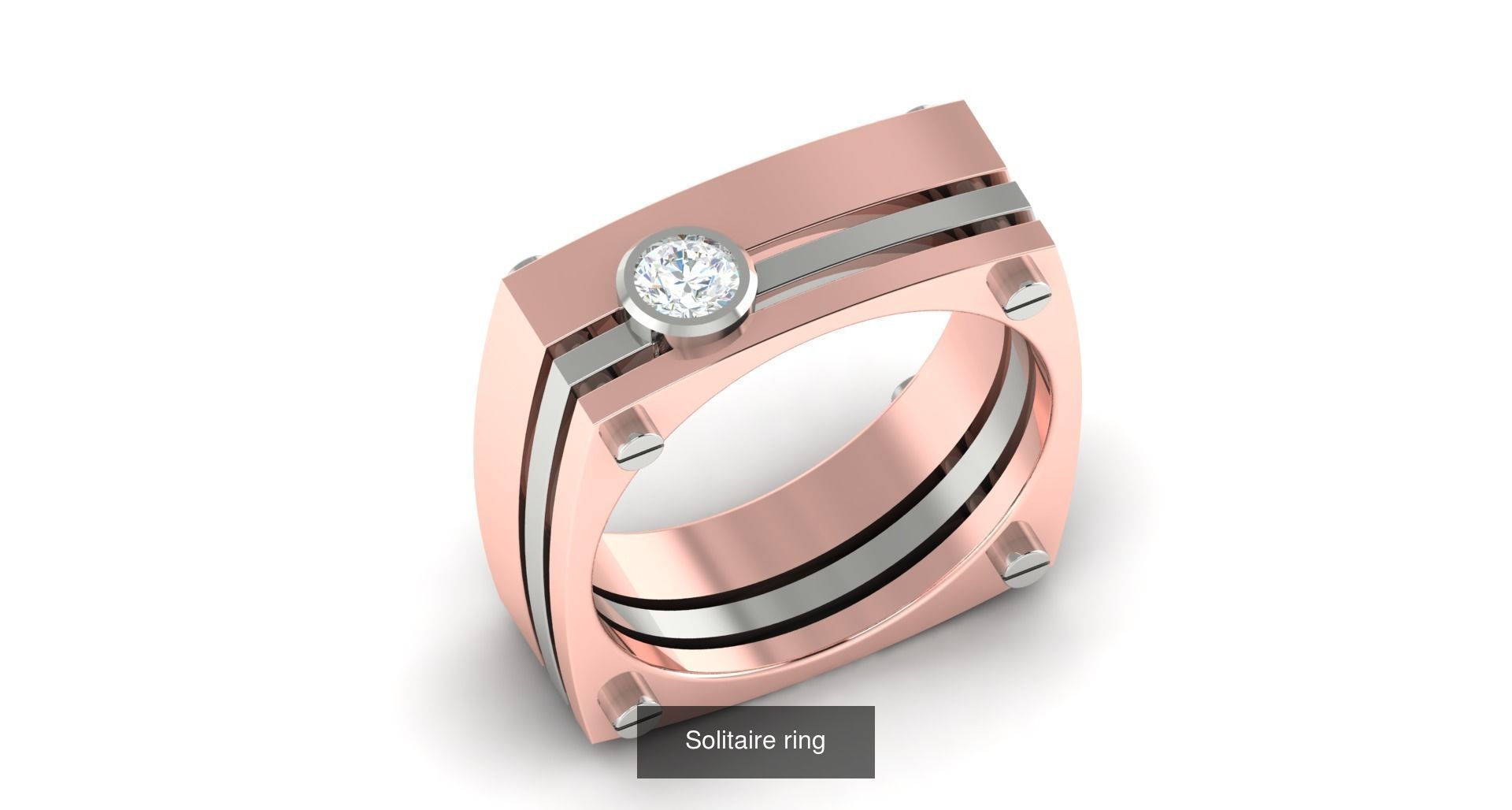 204 Solitaire ring 3D Model Collection_32
