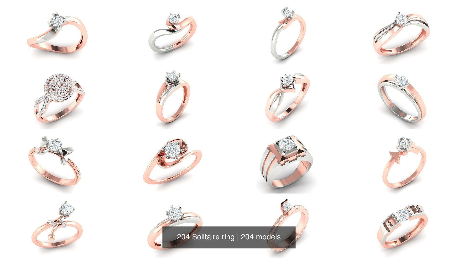 204 Solitaire ring 3D Model Collection_12