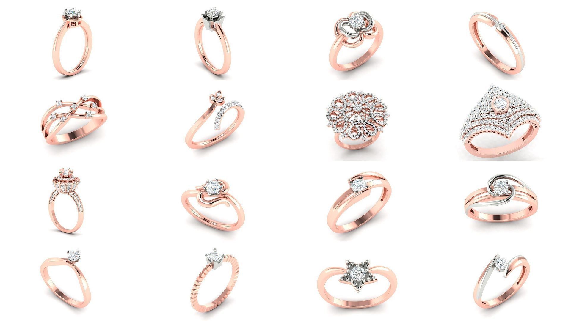 204 Solitaire ring 3D Model Collection_9