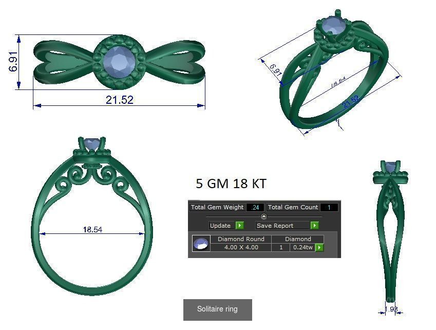 204 Solitaire ring 3D Model Collection_177