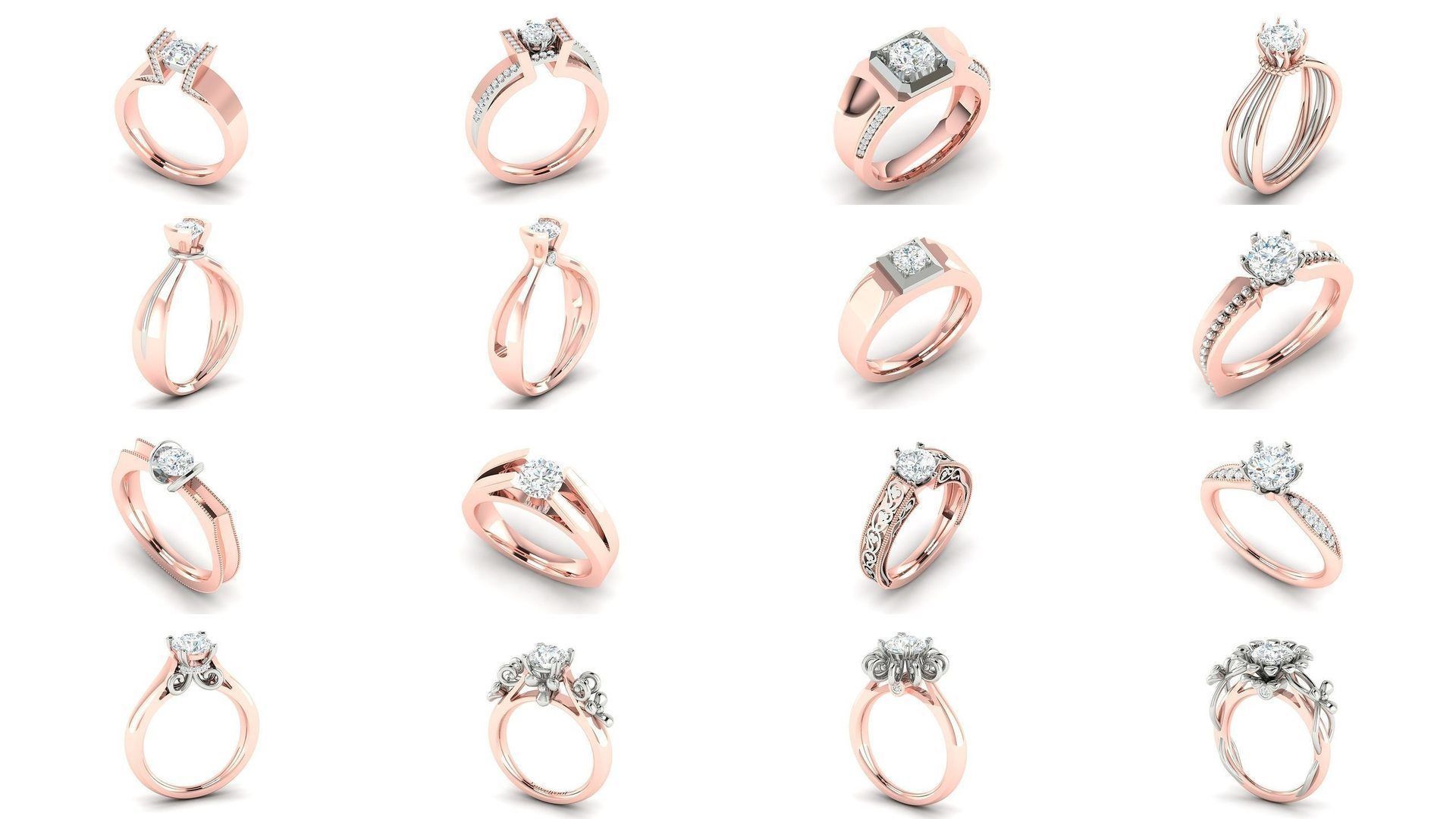 204 Solitaire ring 3D Model Collection_1