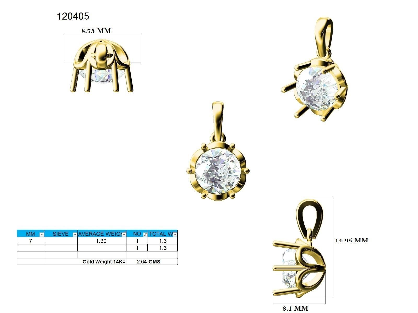 Pendant - 120405 3D print model_9