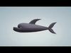 Low poly Dolphin whale in polygonal style premium Low-poly 3D model_1