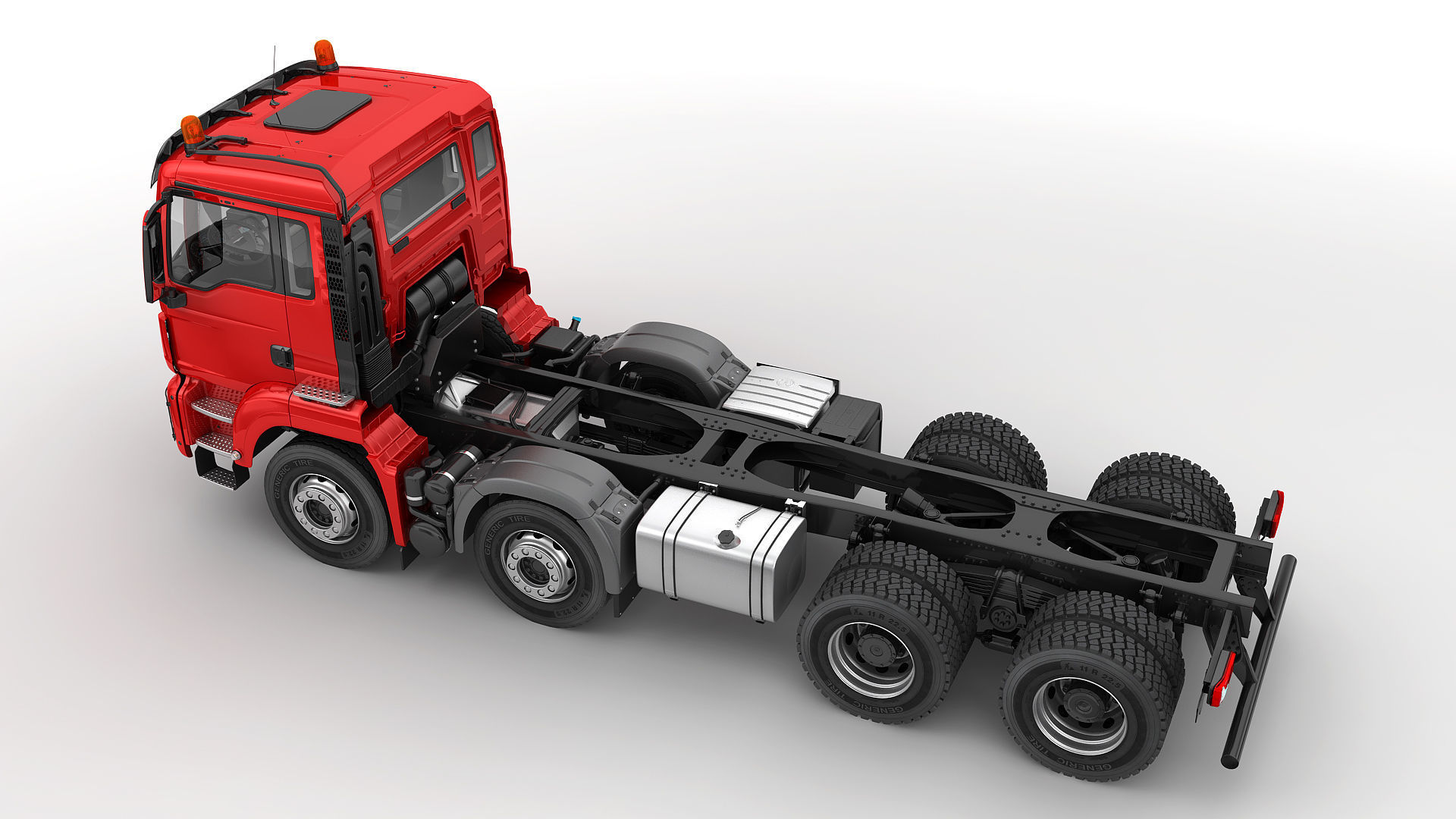 Concrete Mixer Truck 8X4 3D model_10