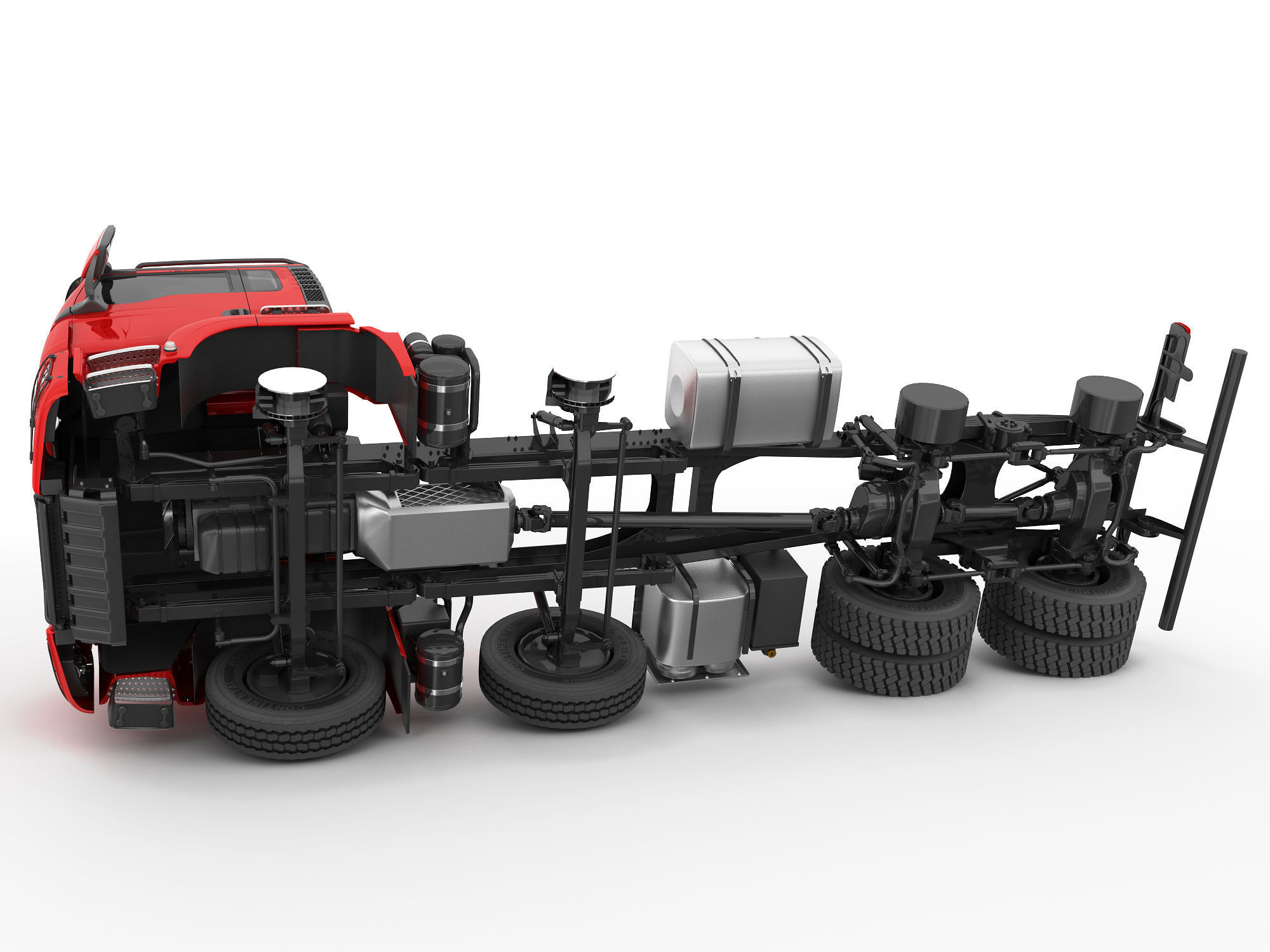 Concrete Mixer Truck 8X4 3D model_13