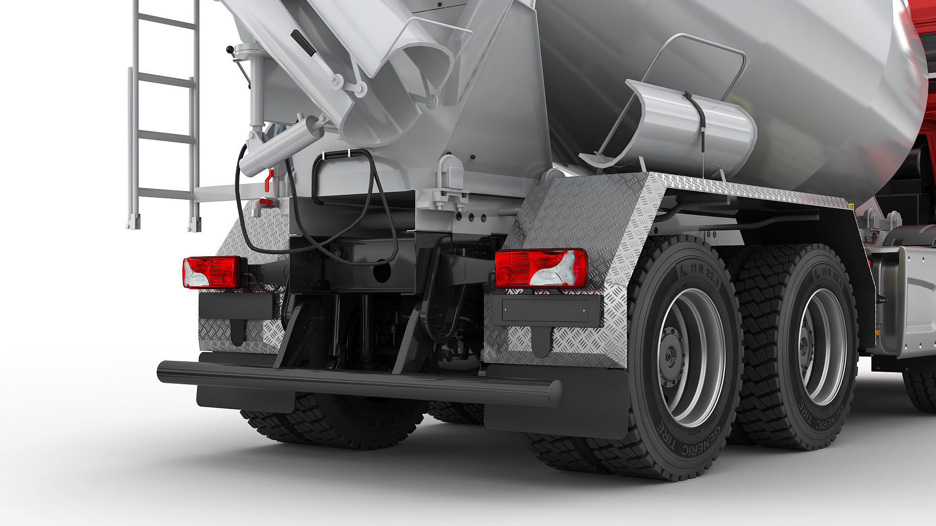 Concrete Mixer Truck 8X4 3D model_7