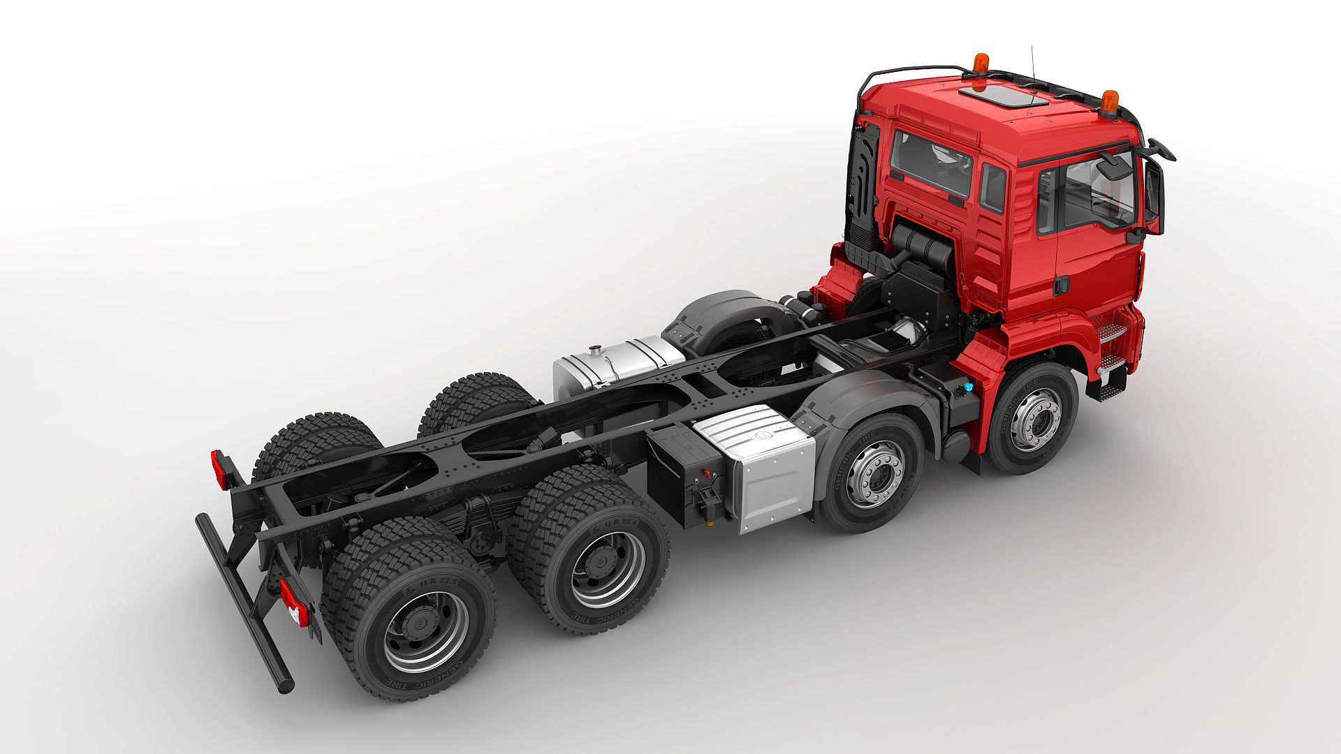 Concrete Mixer Truck 8X4 3D model_12